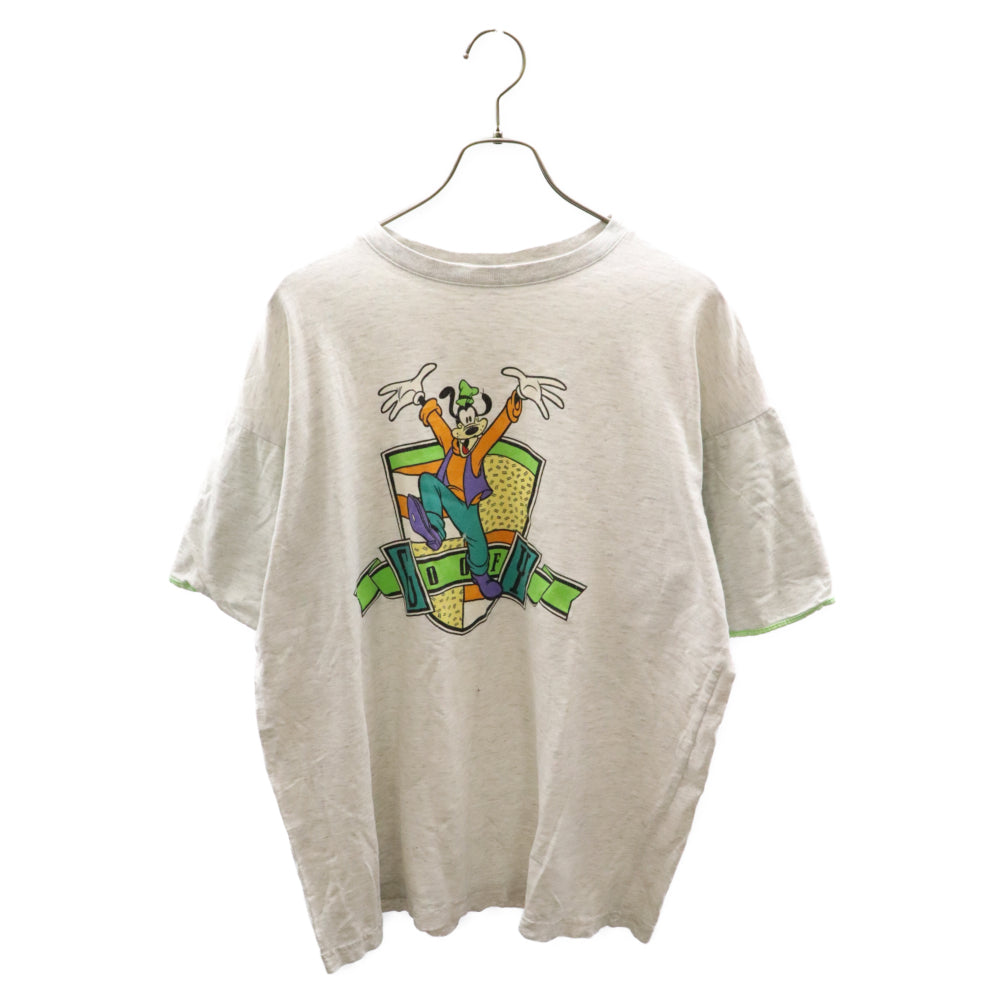VINTAGE(ヴィンテージ) 90s Disney GOOFY TEE グーフィーフロントプリント半袖Tシャツ カットソー グレー
