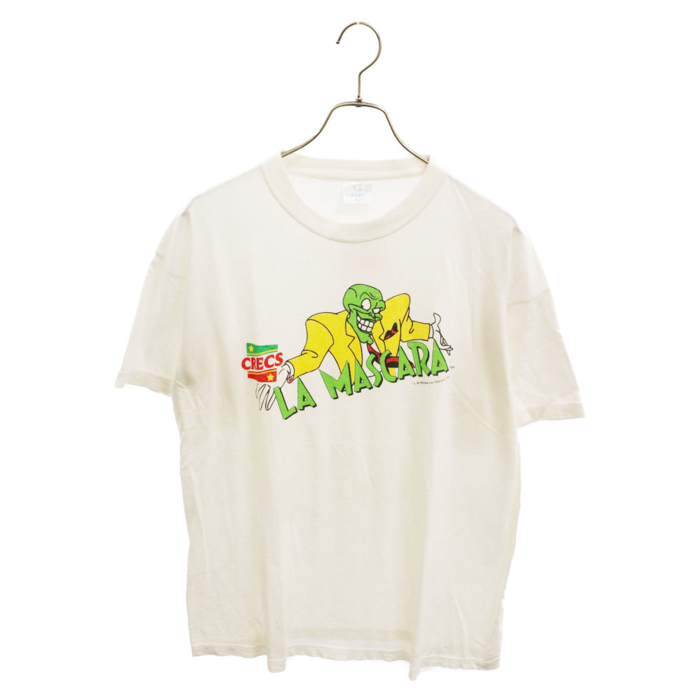 VINTAGE(ヴィンテージ) 90s MASC CRECS マスク クレクス 企業 プリント 半袖Tシャツ カットソー ホワイト
