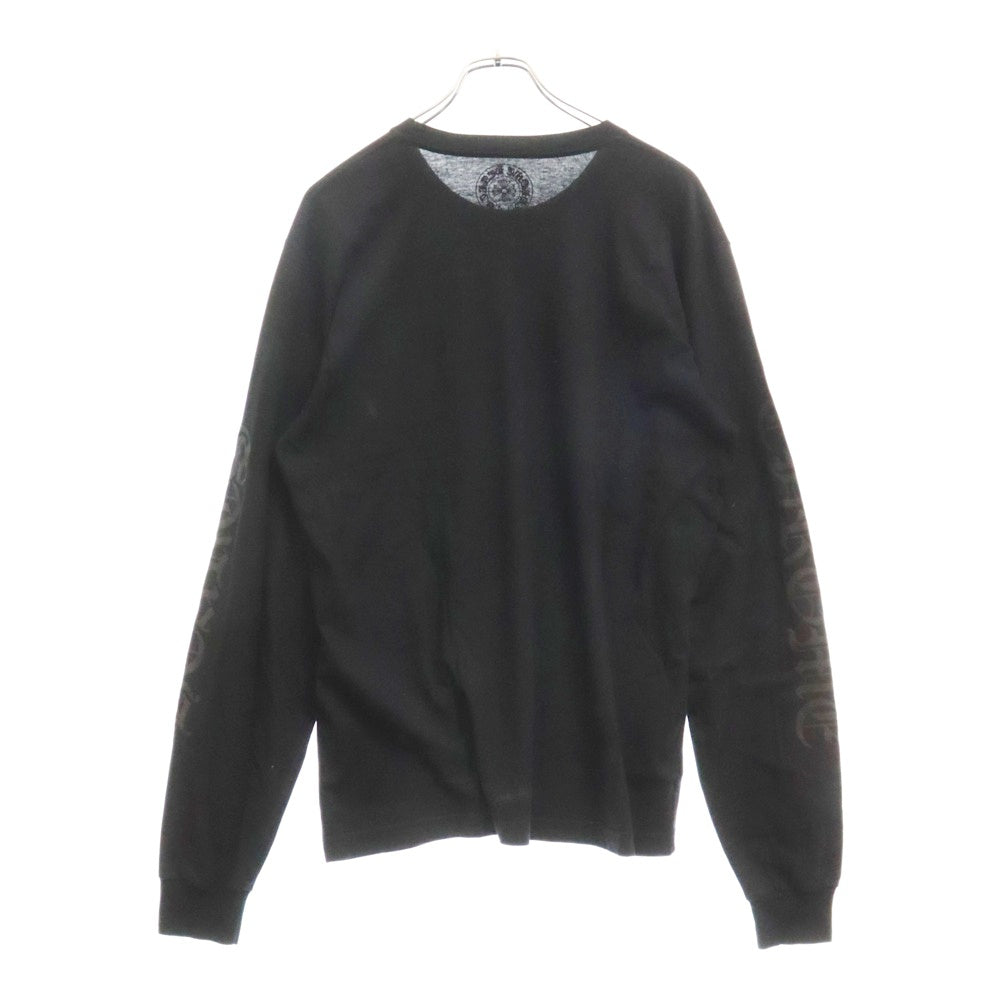 CHROME HEARTS(クロムハーツ) Neck Logo L/S TEE ネックロゴ ホースシュー プリント 長袖Tシャツ カットソー ブラック