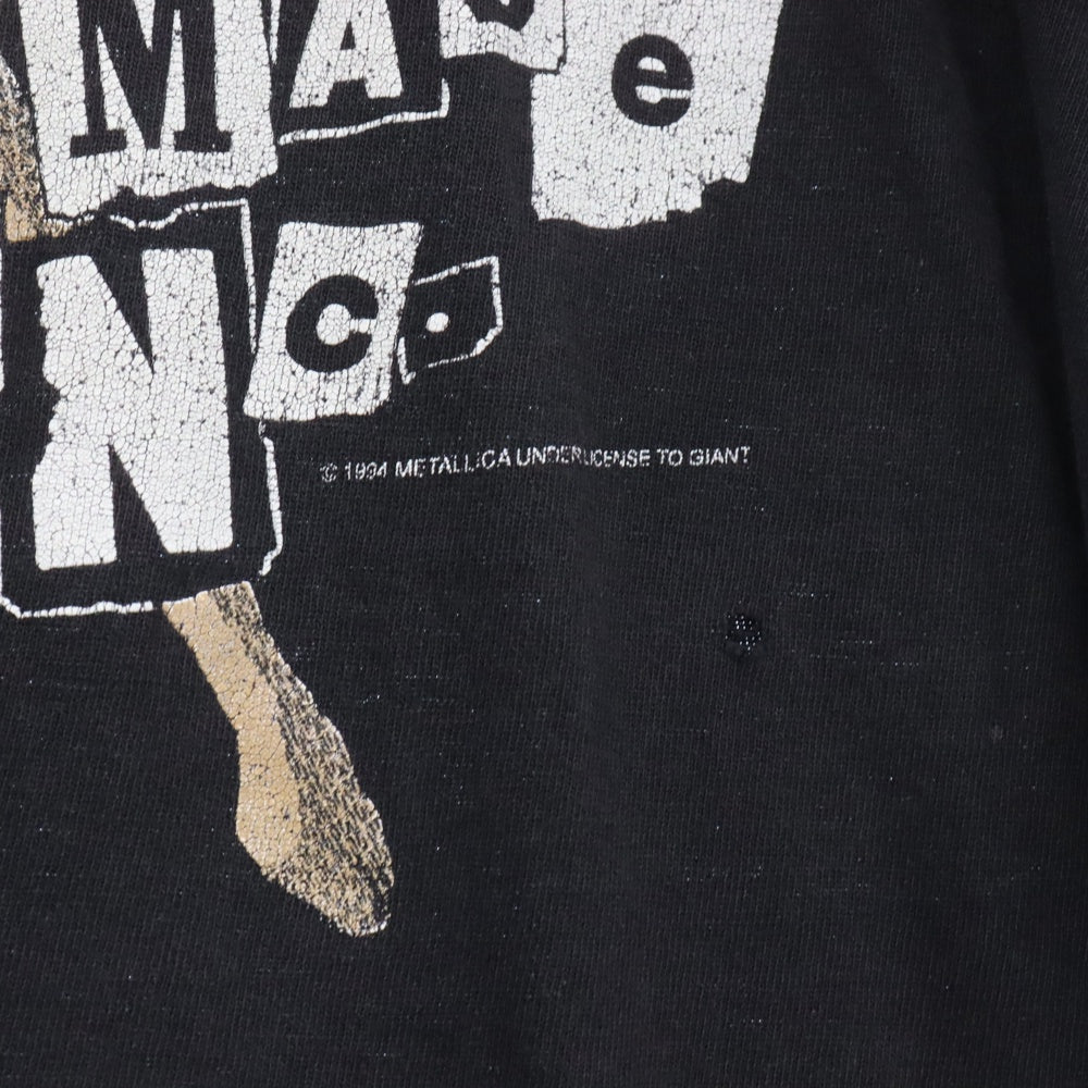 VINTAGE(ヴィンテージ) 00s‐90s VINTAGE METALLICA PUSHEAD King Bee Rock Gallery メタリカ パスヘッド キングビィーロックギャラリー プリント 半袖Tシャツ ブラック