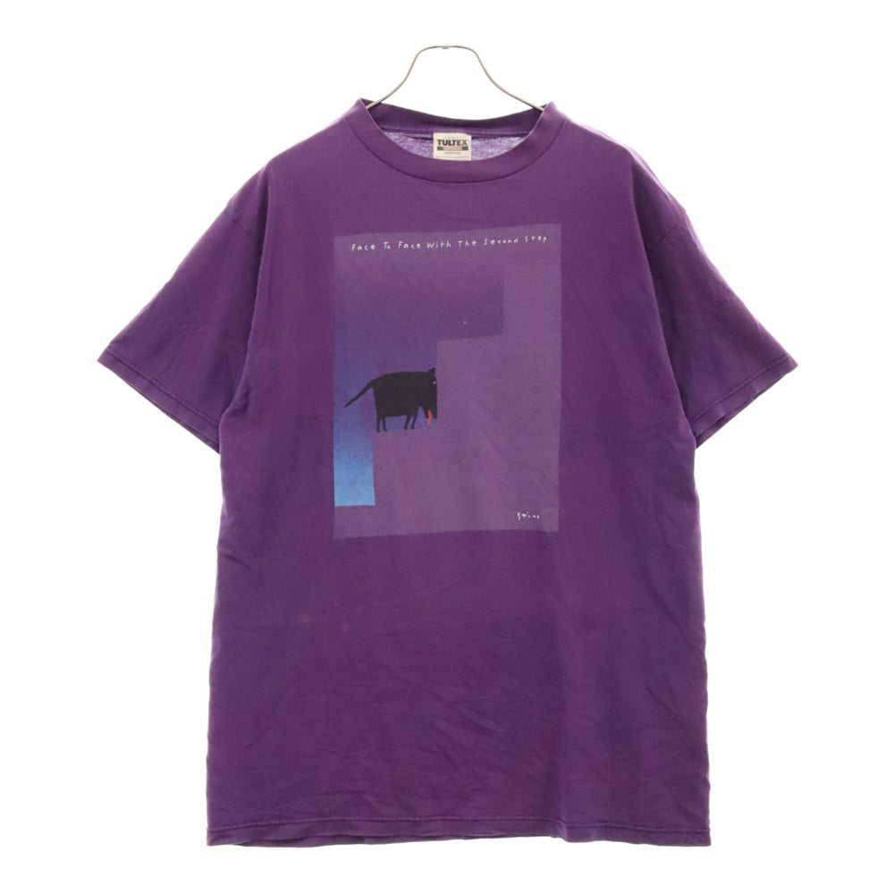 VINTAGE(ヴィンテージ) 90s Richard Stine Face to Face with The Second Step TEE リチャードスタイン アート フロントプリント 半袖Tシャツ カットソー パープル