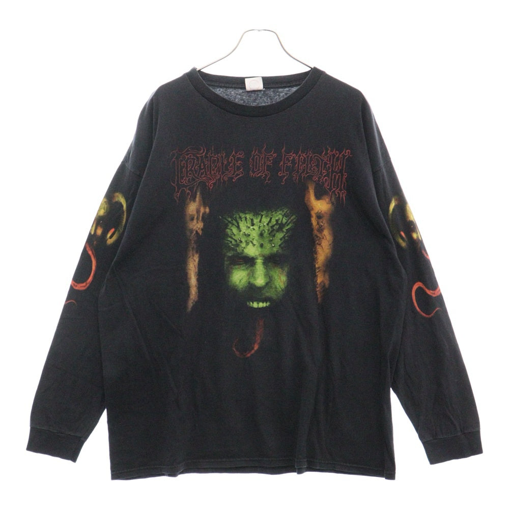 VINTAGE(ヴィンテージ) 90s CRADLE OF FILTH L/S TEE クレイドル・オブ・フィルス バンド 両面プリント長袖Tシャツ 長袖カットソー ブラック