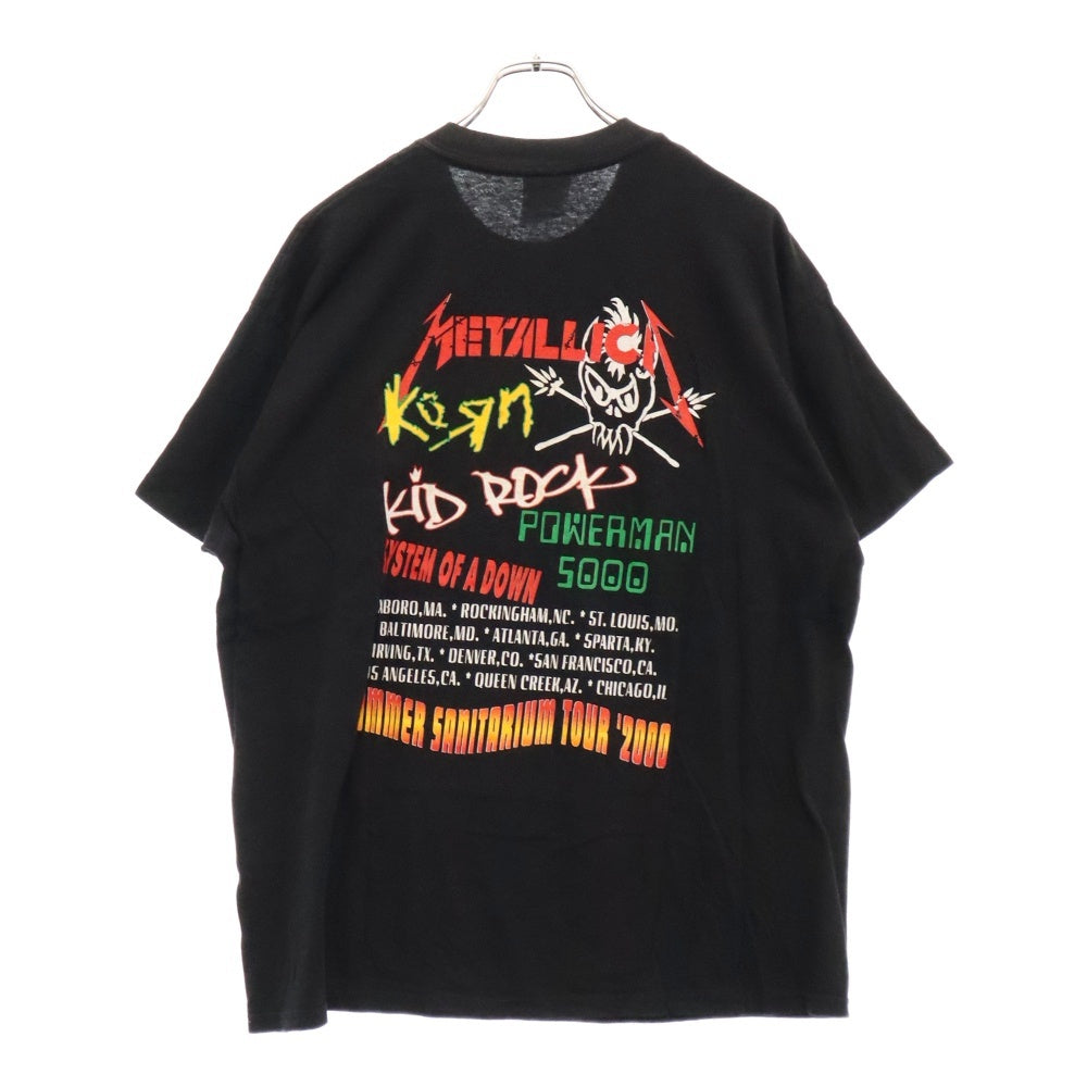VINTAGE(ヴィンテージ) 00s METALLICA SUMMER SANITARIUM TOUR 2000 TEE メタリカ サマーツアー 2000 両面プリント半袖Tシャツ カットソー ブラック