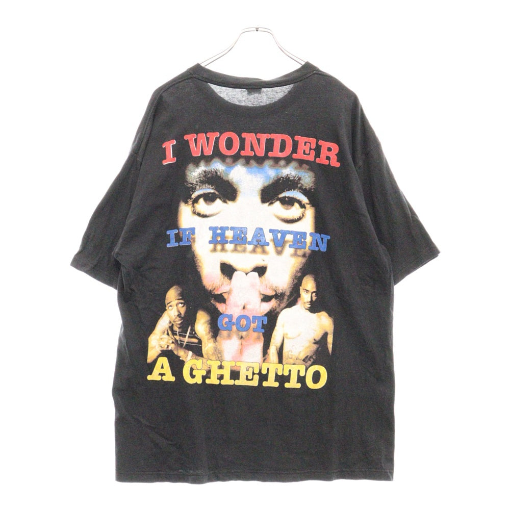 VINTAGE(ヴィンテージ) 90s 2PAC ALL EYEZ ON ME R U Still Down? RAP DESIGN TEE ツーパック 両面プリント半袖Tシャツ カットソー ブラック