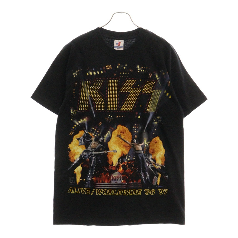 VINTAGE(ヴィンテージ) 90s CRONIES KISS 96 97' TEE キス 両面プリント ツアー半袖Tシャツ カットソー ブラック