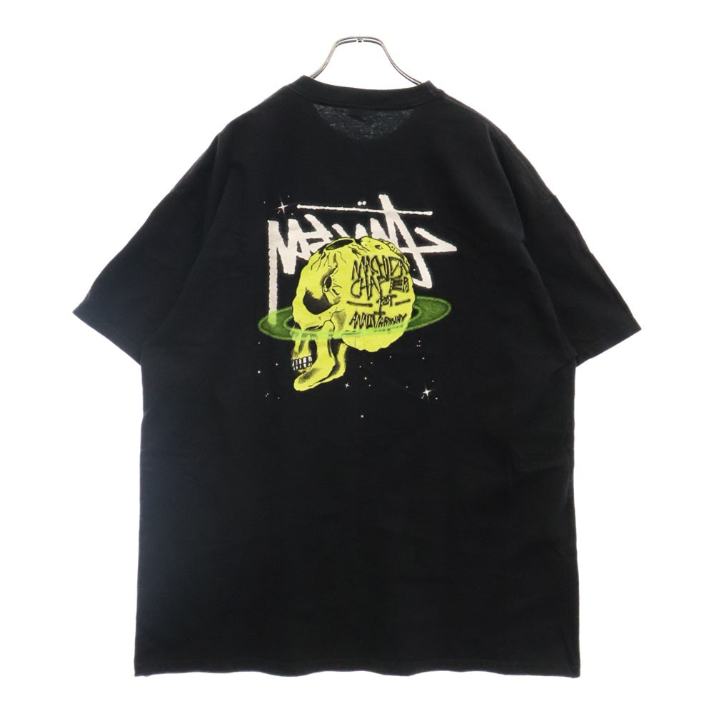 STUSSY(ステューシー) MCD 1st 町田チャプト限定 TEE スカル 両面プリント Tシャツ 半袖 カットソー ブラック