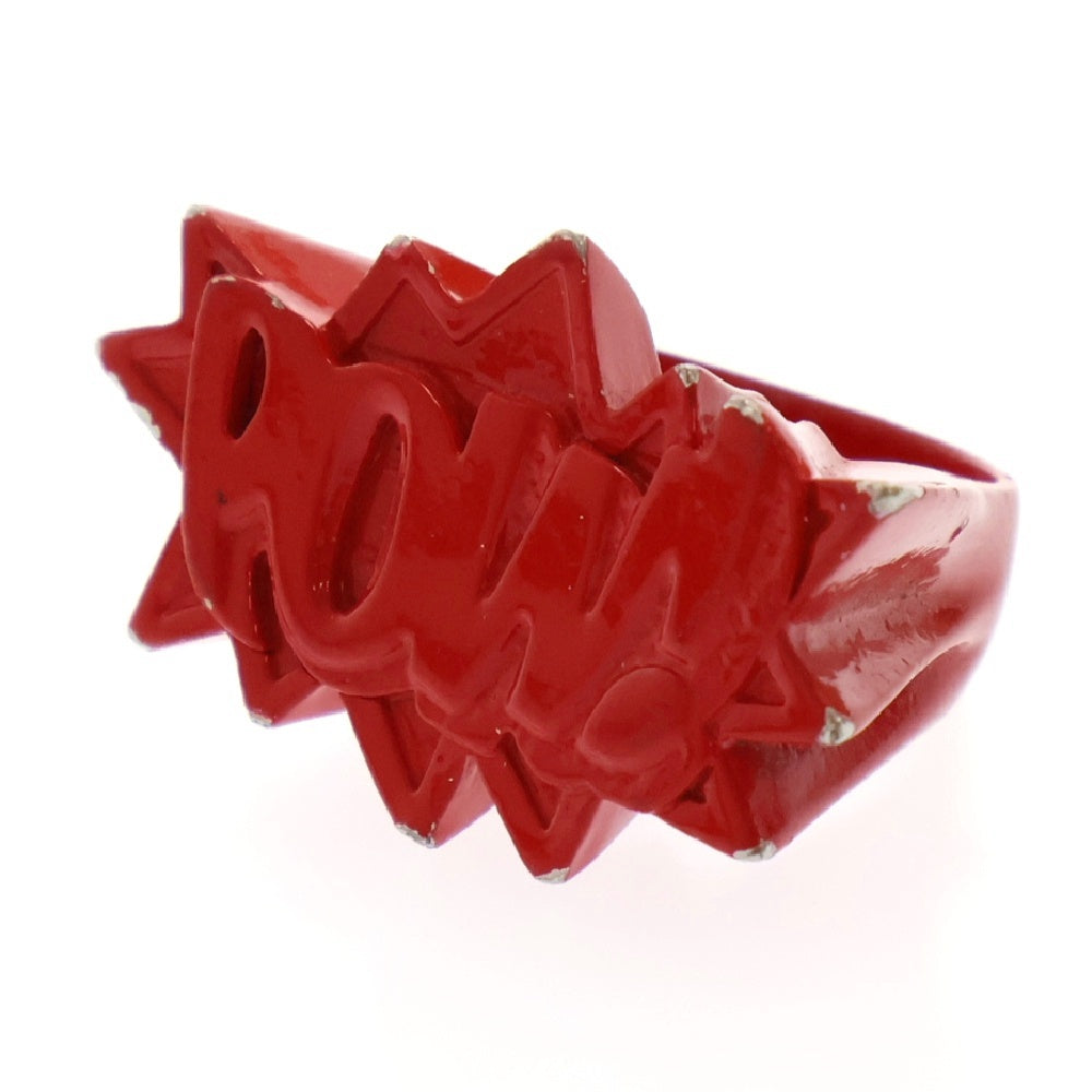 AMBUSH(アンブッシュ) POW! RING ロゴリング 指輪 レッド