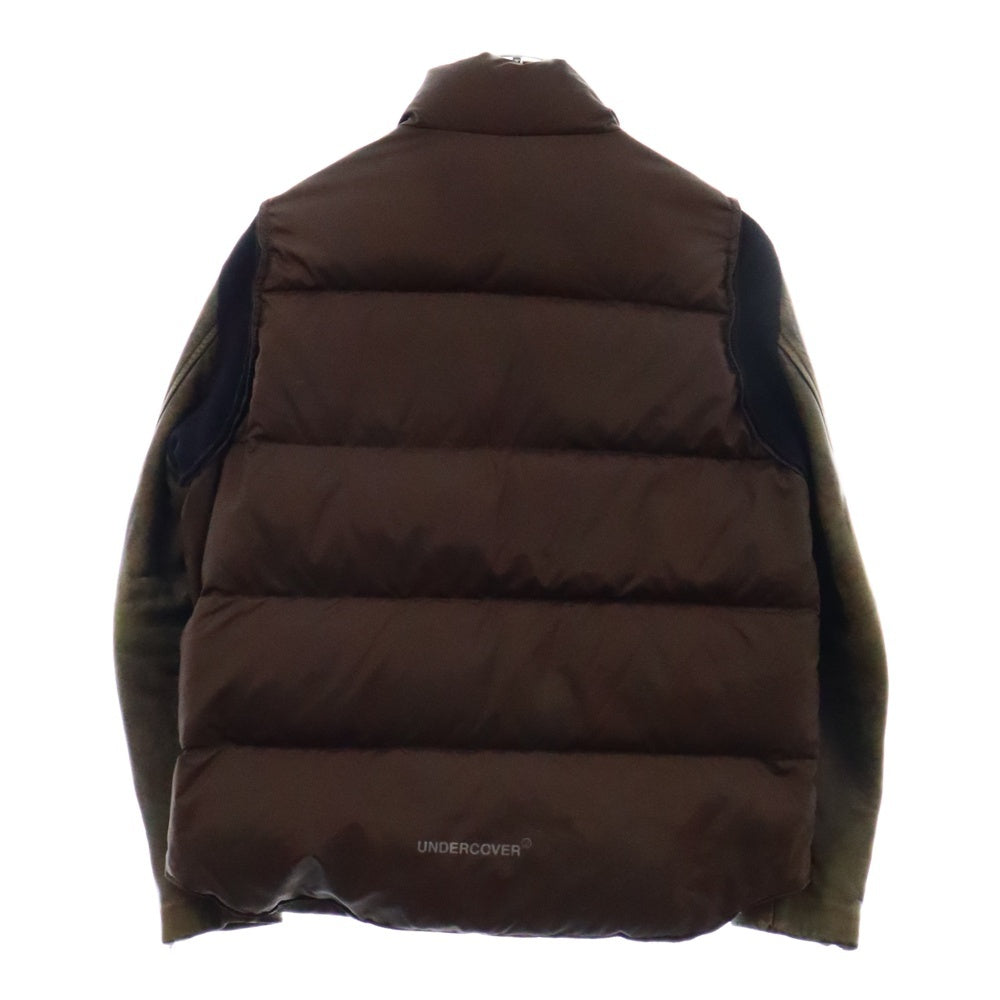 UNDERCOVER(アンダーカバー) 05AW ARCHIVE ARTS&CRAFTS期 LEATHER SLEEVE DOWN JACKET 袖レザー ダウンジャケット アウター ブラウン