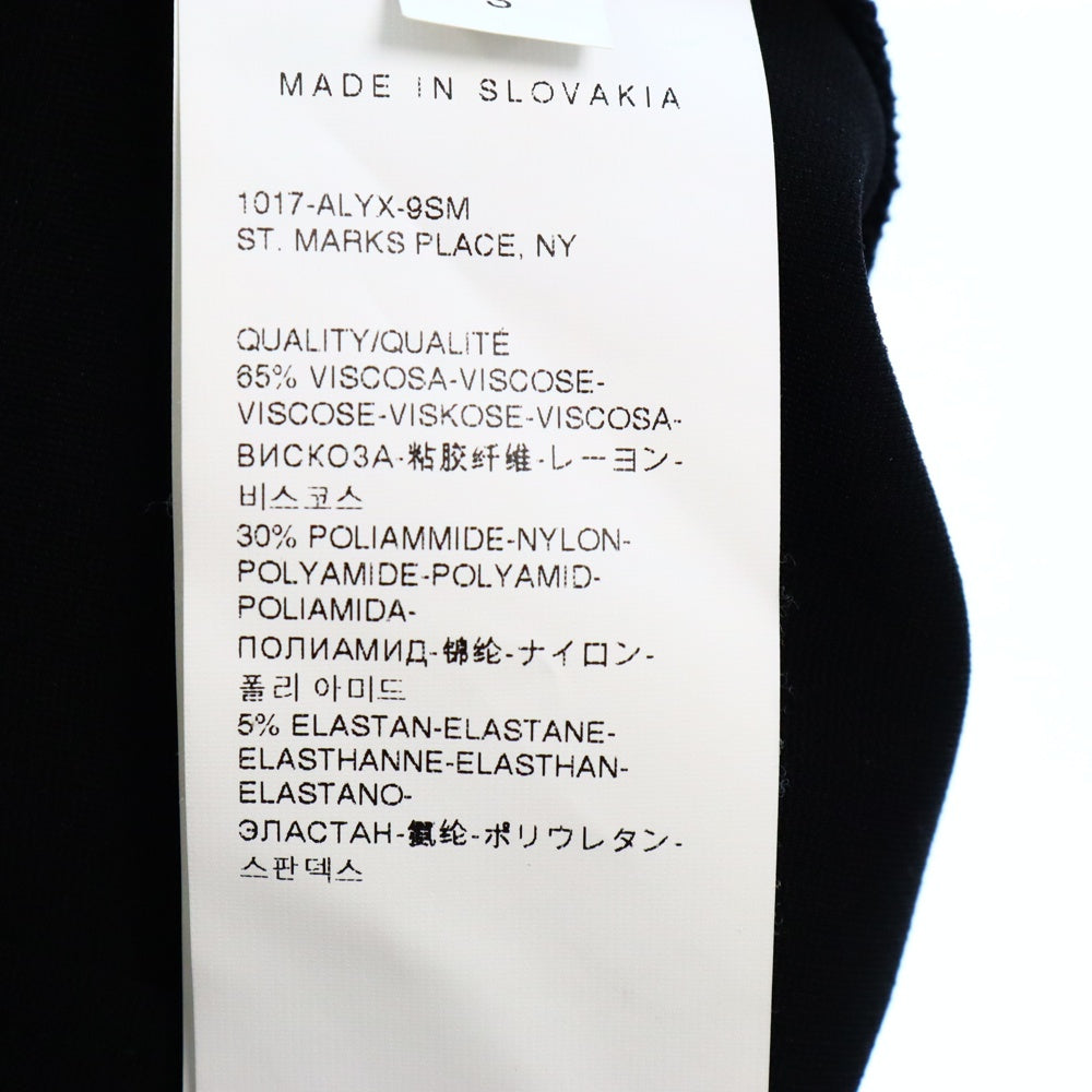 1017 ALYX 9SM(アリクス) ストレッチ スリッド ジップ タイトスカート レディース ブラック AAWKN0089FA01
