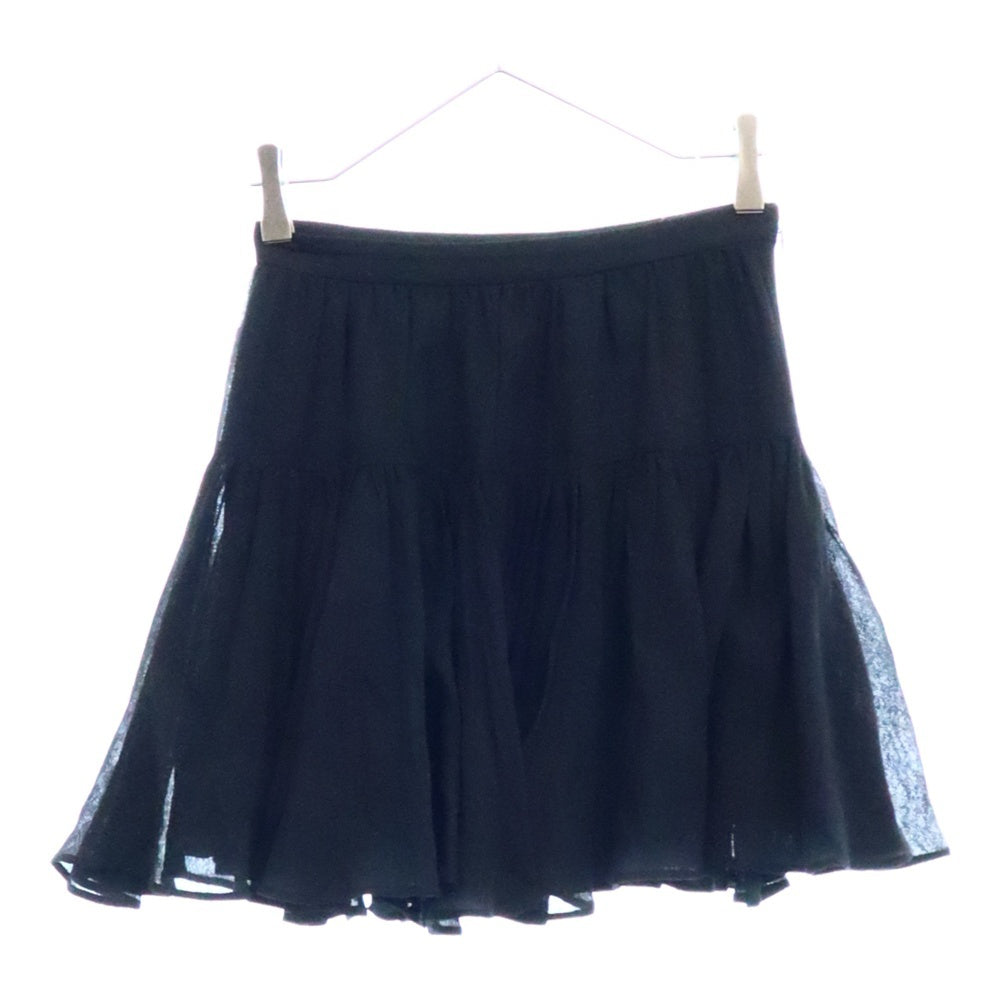SAINT LAURENT PARIS(サンローランパリ) 18SS ギャザー プリーツ ショート スカート レディース ブラック 549905 Y594S