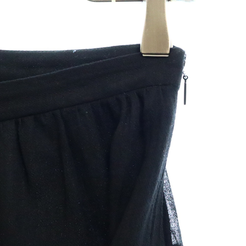 SAINT LAURENT PARIS(サンローランパリ) 18SS ギャザー プリーツ ショート スカート レディース ブラック 549905 Y594S