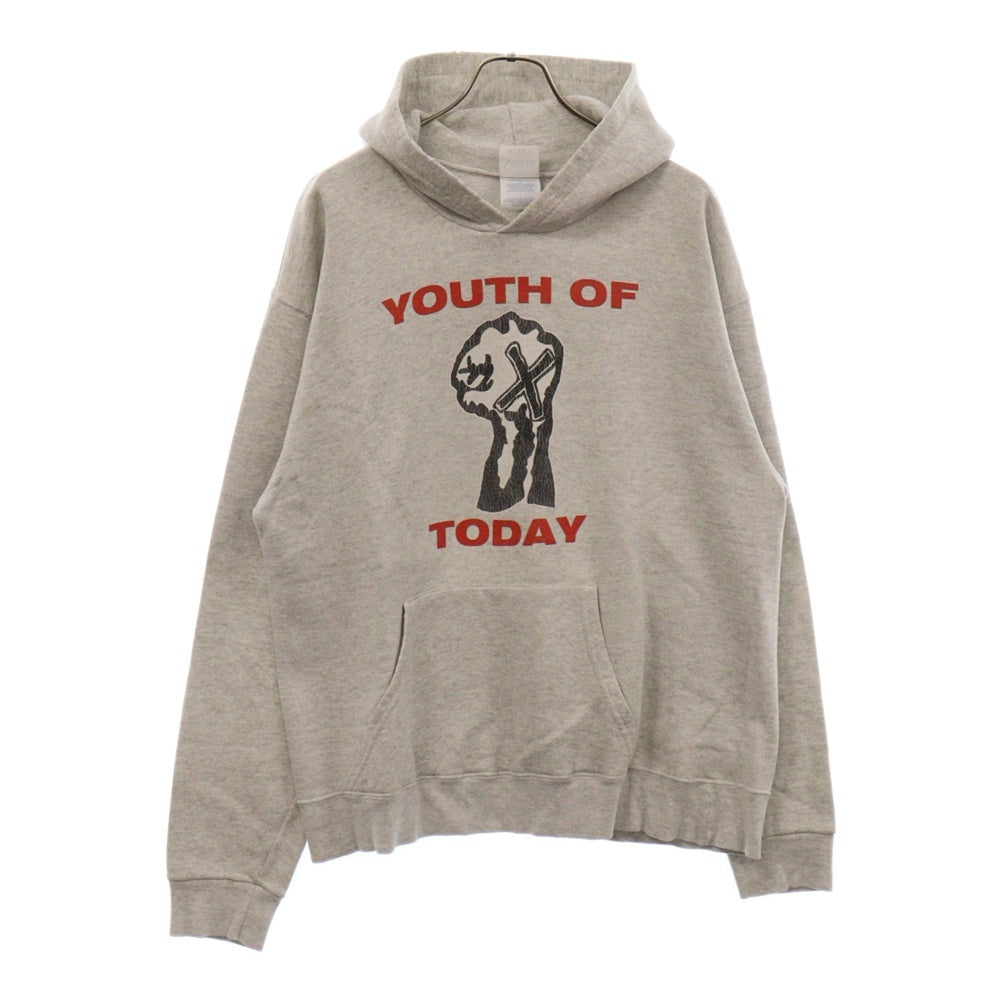 VINTAGE(ヴィンテージ) 90s VINTAGE YOUTH OF TODAY ユースオブトゥデイ ヴィンテージ プルオーバーパーカー スウェット グレー