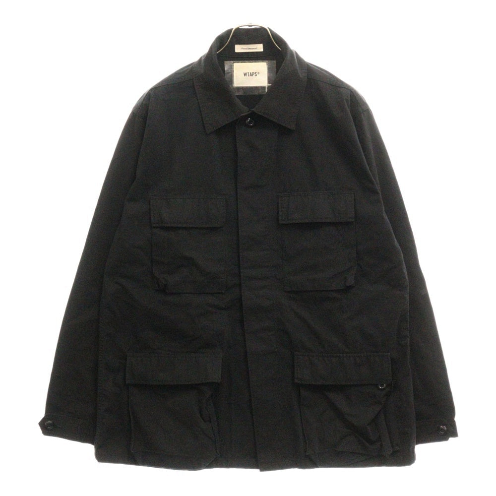 WTAPS(ダブルタップス) 18AW JUNGLE LS SHIRT ジャングル ロングスリーブ ミリタリー シャツ ブラック 182WVDT-SHM02