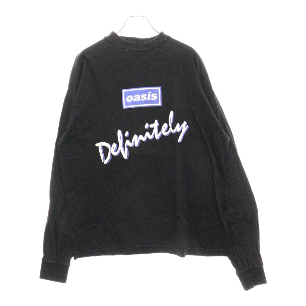 VINTAGE(ヴィンテージ) 90s OASIS DEFINITELY MAYBE LS TEE オアシス アームロゴプリント両面長袖Tシャツ 長袖カットソーブラック