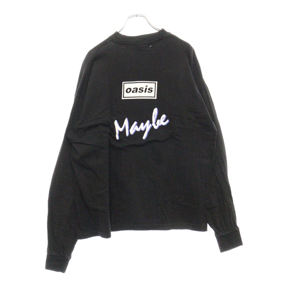 VINTAGE(ヴィンテージ) 90s OASIS DEFINITELY MAYBE LS TEE オアシス アームロゴプリント両面長袖Tシャツ 長袖カットソーブラック