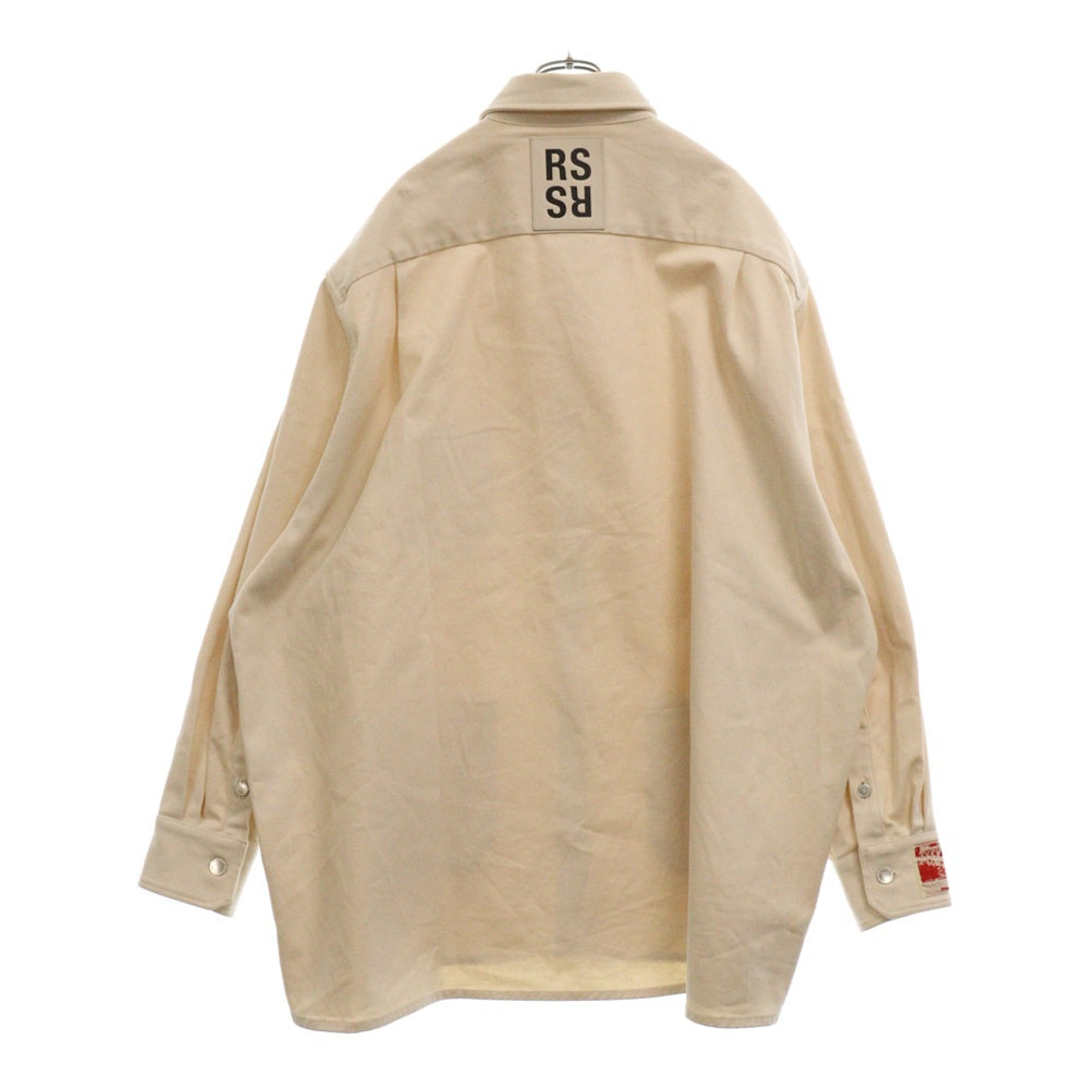 RAF SIMONS(ラフシモンズ) 20SS BIG FIT DENIM SHIRT 201-248 ビッグシルエット デニムシャツジャケット アイボリー