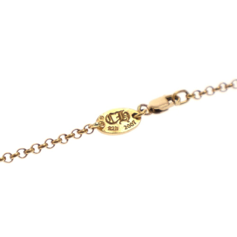 CHROME HEARTS(クロムハーツ) 22K ロールチェーン HEARTSロゴレター ネックレス ゴールド 18inch