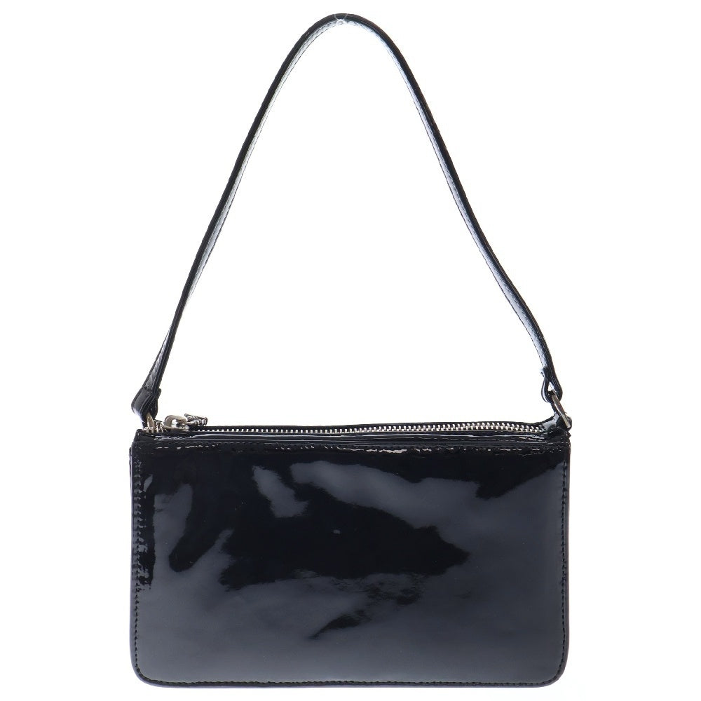 CHROME HEARTS(クロムハーツ) The Night エナメルセメタリーパッチレザーハンドバッグ ブラック