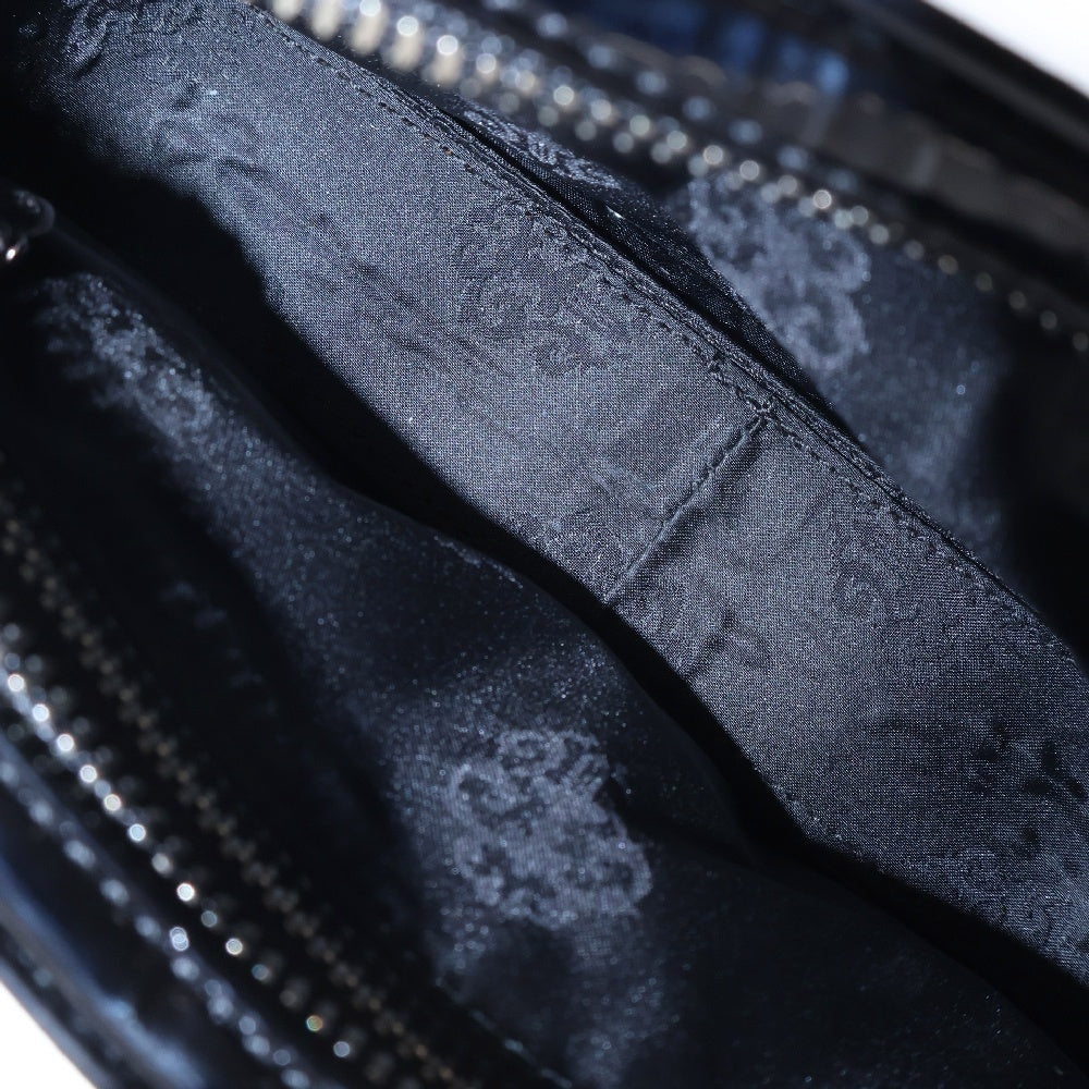 CHROME HEARTS(クロムハーツ) The Night エナメルセメタリーパッチレザーハンドバッグ ブラック