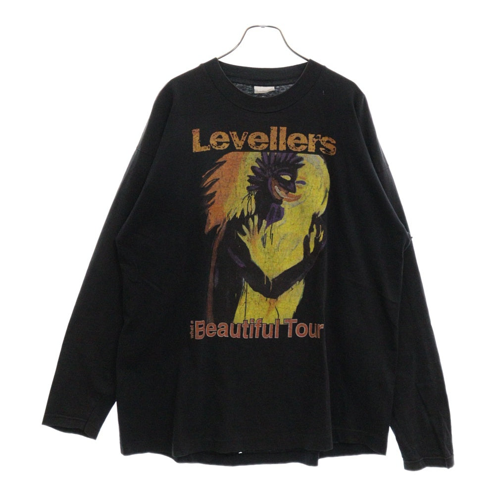 VINTAGE(ヴィンテージ) 90s Levellers What a Beautiful Tour L/S レヴェラーズ ツアー Tシャツ 長袖 カットソー ブラック