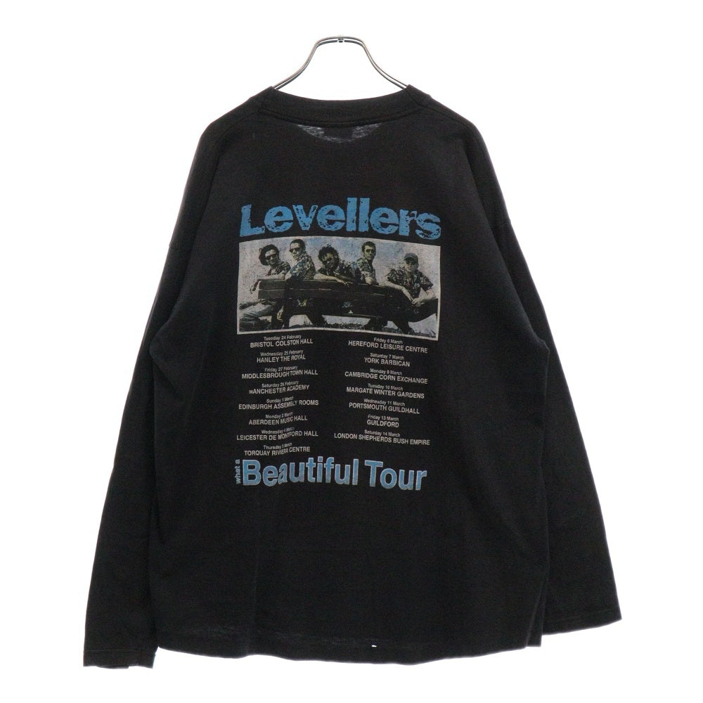 VINTAGE(ヴィンテージ) 90s Levellers What a Beautiful Tour L/S レヴェラーズ ツアー Tシャツ 長袖 カットソー ブラック