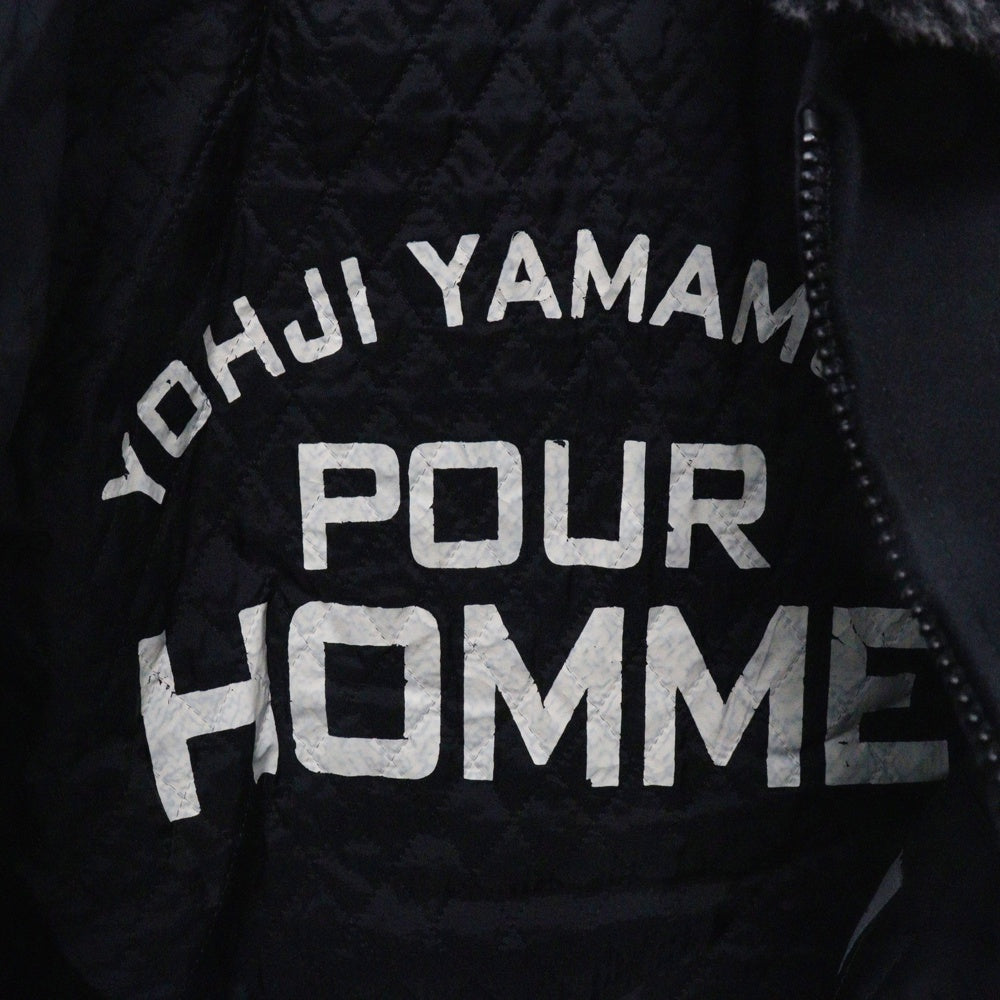 Yohji Yamamoto POUR HOMME(ヨウジヤマモト プールオム) 22AW 6・1 THE MEN HE-Y21-541 復刻 ウールスタッフブルゾン ジャケット ブラック