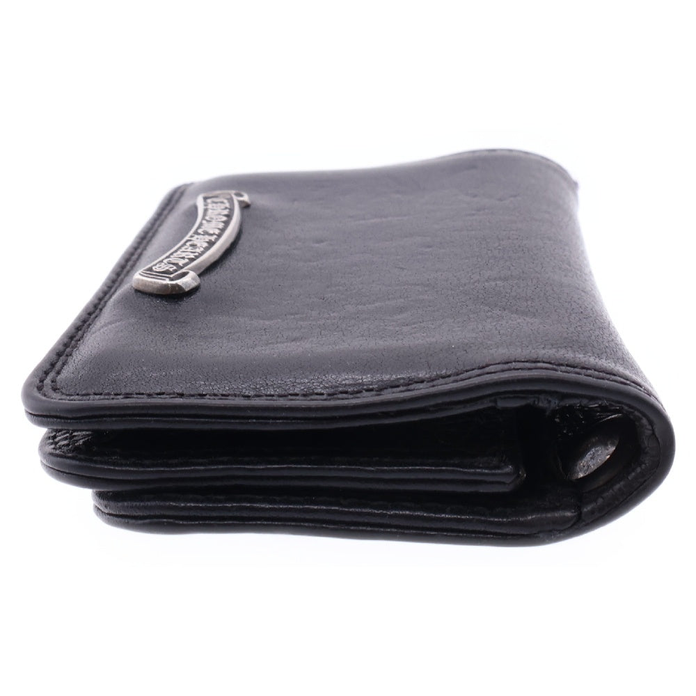 CHROME HEARTS(クロムハーツ) CARD CASE グロメット付きレザーカードケース ブラック/シルバー