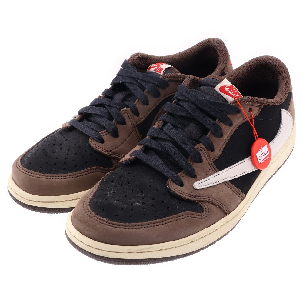 NIKE(ナイキ) ×TRAVIS SCOTT AIR JORDAN 1 LOW OG SP-T CQ4277-001 トラビス スコット エアジョーダン1 ローカットスニーカー ブラウン US10.5/28.5cm