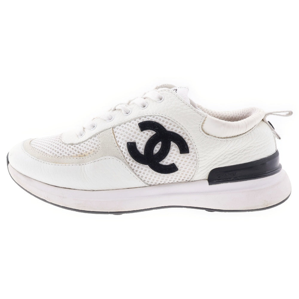 CHANEL(シャネル) 21SS CC Logo Trainer G37491 CC ロゴメッシュ ローカットスニーカー シューズ ホワイト