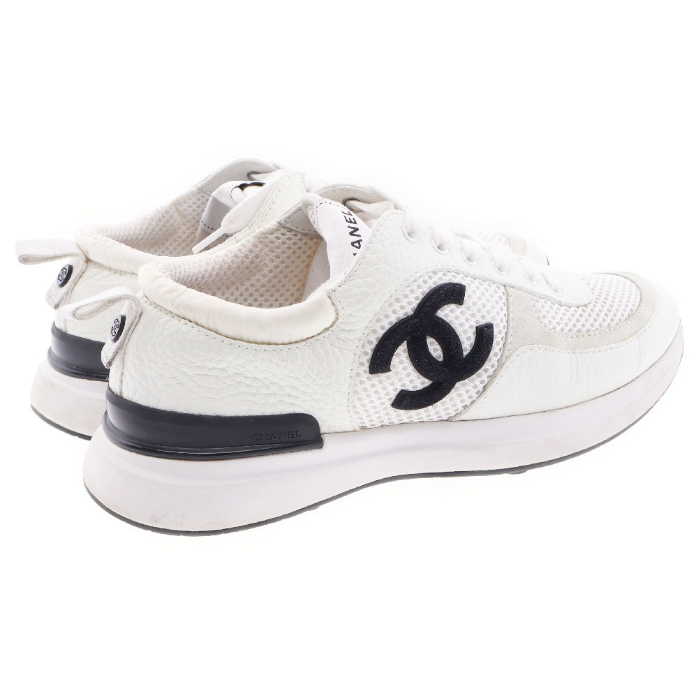 CHANEL(シャネル) 21SS CC Logo Trainer G37491 CC ロゴメッシュ ローカットスニーカー シューズ ホワイト