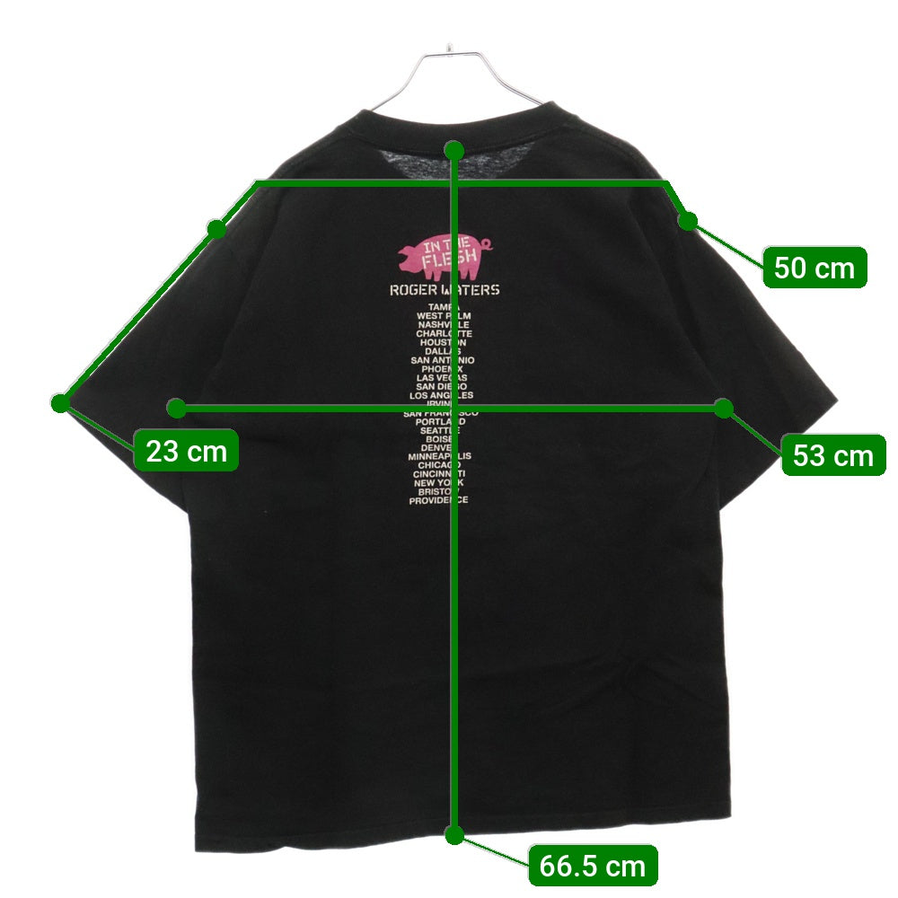 VINTAGE(ヴィンテージ) 2002 ROGER WATERS IN THE FLESH TEE ロジャー ウォーターズ Tシャツ 半袖 カットソー ブラック