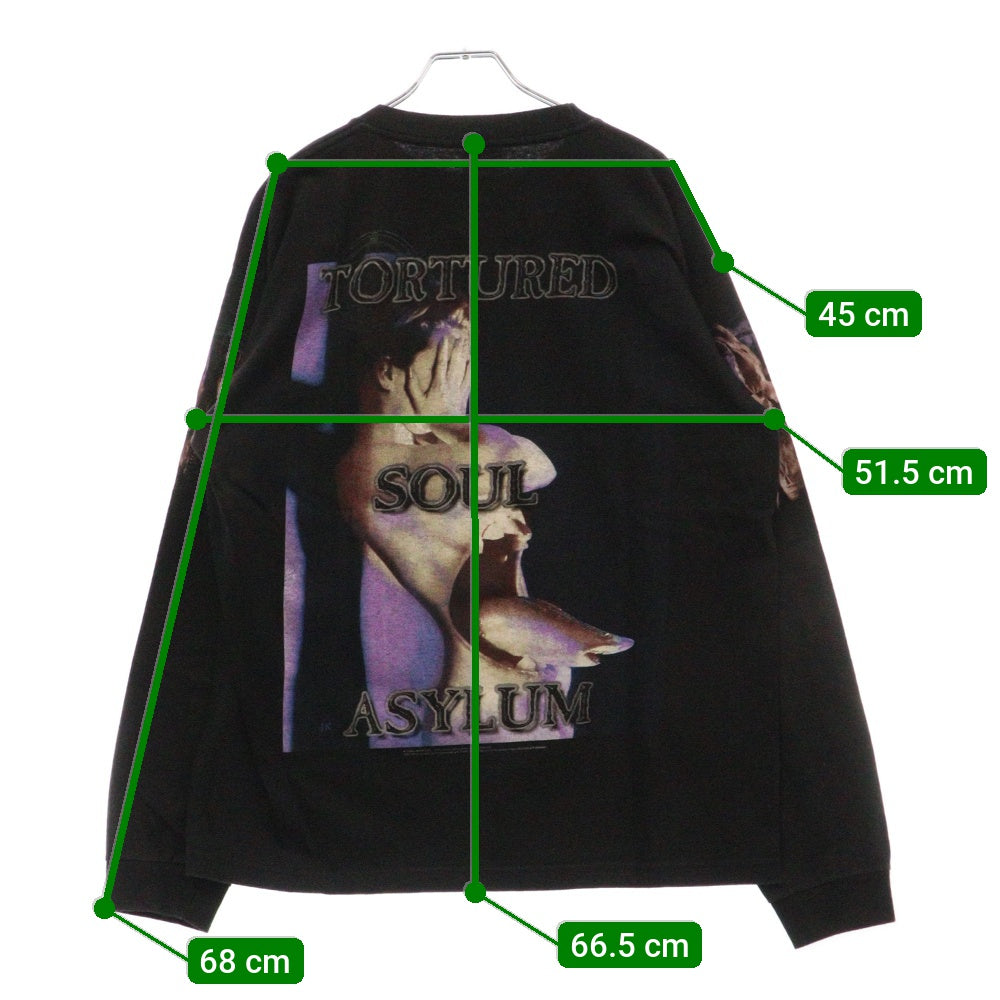 VINTAGE(ヴィンテージ) 00s CRADLE OF FILTH MIDIAN TORTURED L/S クレイドルオブフィルス 両面プリント Tシャツ 長袖カットソー ブラック