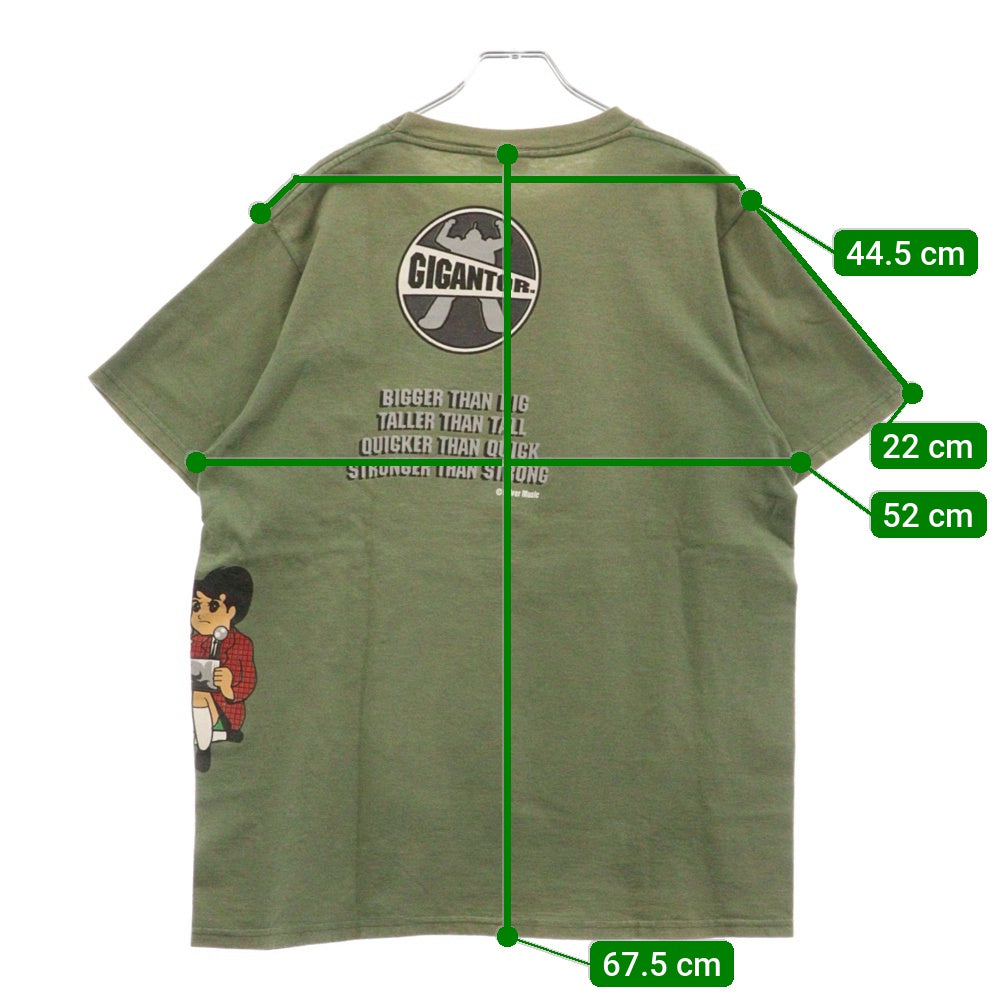 VINTAGE(ヴィンテージ) 90s GIGANTOR 鉄人28号 両面プリント Tシャツ 半袖カットソー グリーン