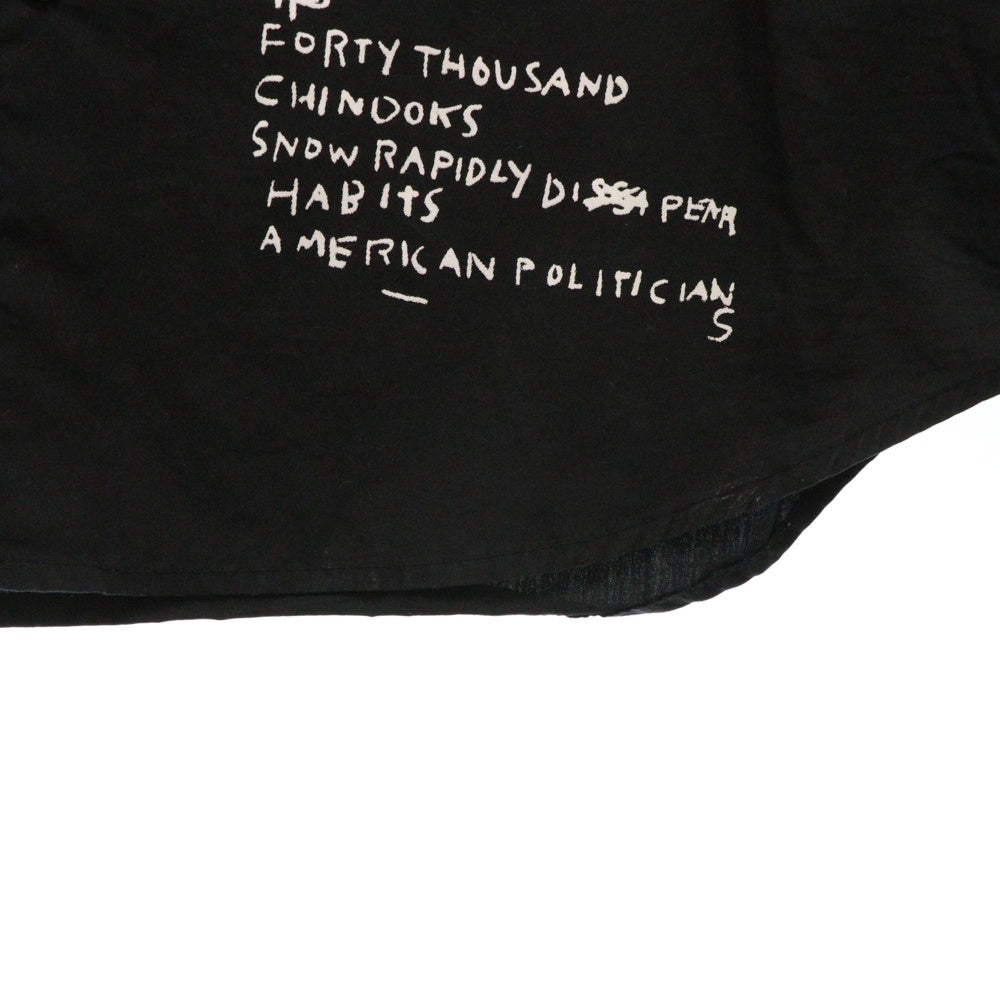 SUPREME(シュプリーム) 13AW Basquiat Notes L/S Shirt グラフィックプリント長袖シャツ ブラック