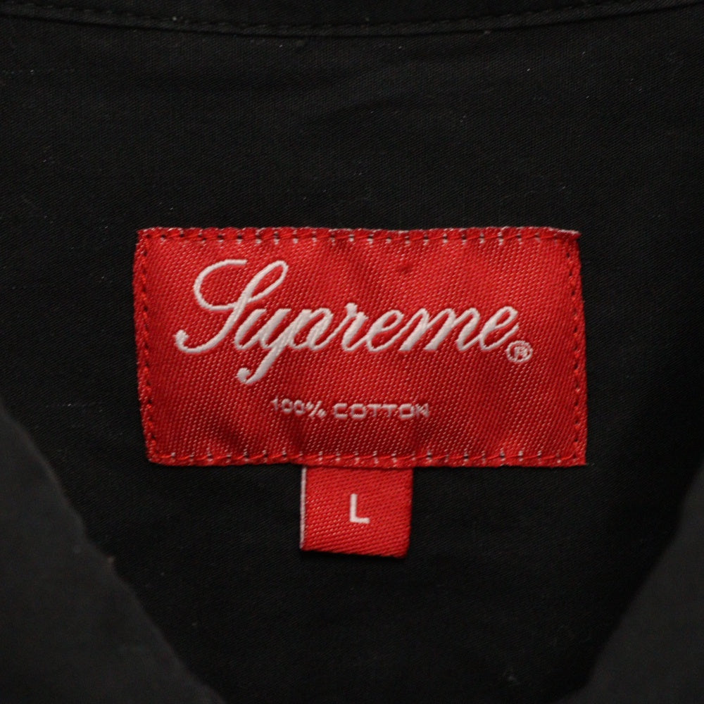 SUPREME(シュプリーム) 13AW Basquiat Notes L/S Shirt グラフィックプリント長袖シャツ ブラック