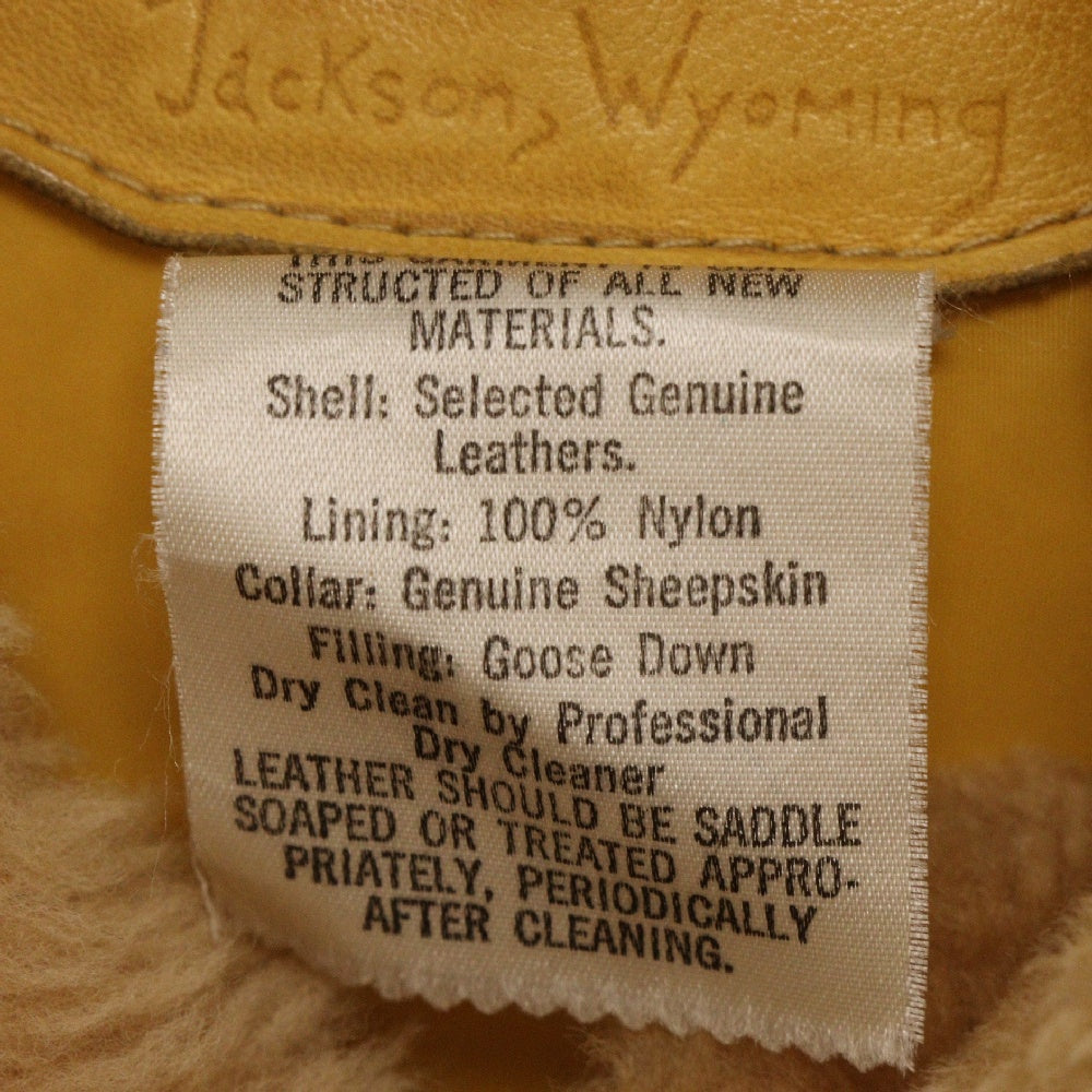 ROCKY MOUNTAIN(ロッキーマウンテン) 70s JACKSON WYOMING フルレザー 襟ボア スナップボタン ダウンベスト