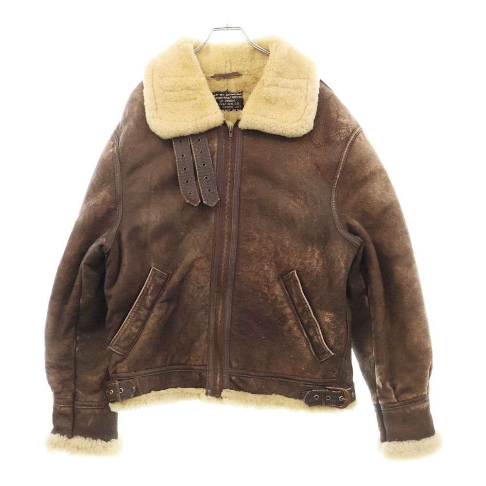 VINTAGE(ヴィンテージ) US AIR FORCE B-3 TYPE SHEEPSKIN ムートン シープスキン ショート ジャケット ブラウン