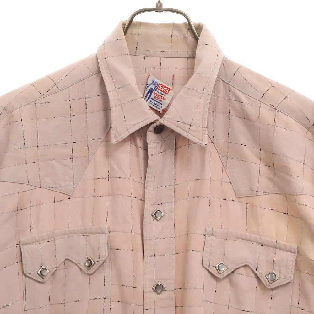 Levi's(リーバイス) 60‐70s VINTAGE SADDLEMAN サドルマン スナップボタン ウエスタン シャツ ピンク