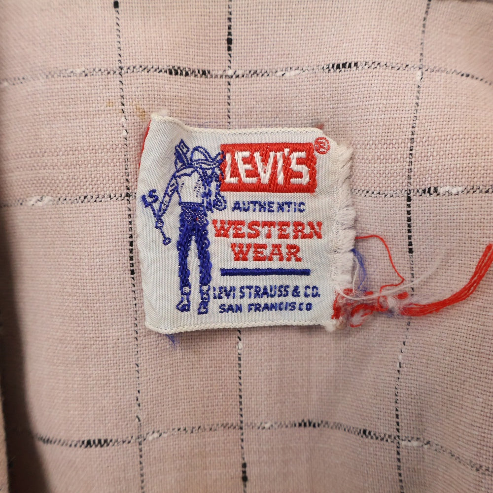 Levi's(リーバイス) 60‐70s VINTAGE SADDLEMAN サドルマン スナップボタン ウエスタン シャツ ピンク