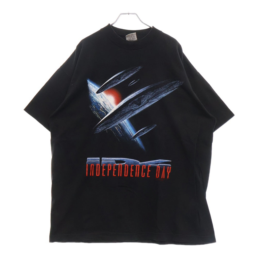 VINTAGE(ヴィンテージ) 90s INDEPENDENCE DAY MOVIE TEE インディペンデンスデイ フロント プリント Tシャツ 半袖カットソー ブラック