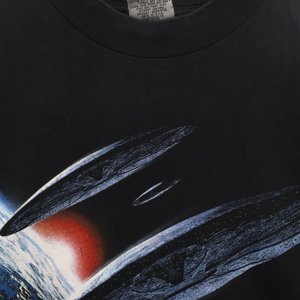 VINTAGE(ヴィンテージ) 90s INDEPENDENCE DAY MOVIE TEE インディペンデンスデイ フロント プリント Tシャツ 半袖カットソー ブラック