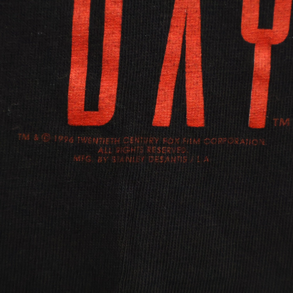 VINTAGE(ヴィンテージ) 90s INDEPENDENCE DAY MOVIE TEE インディペンデンスデイ フロント プリント Tシャツ 半袖カットソー ブラック
