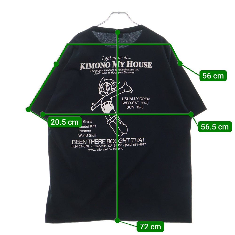 VINTAGE(ヴィンテージ) 00s AKIRA KIMONO MY HOUSE アキラ フロント プリント Tシャツ 半袖カットソー ブラック