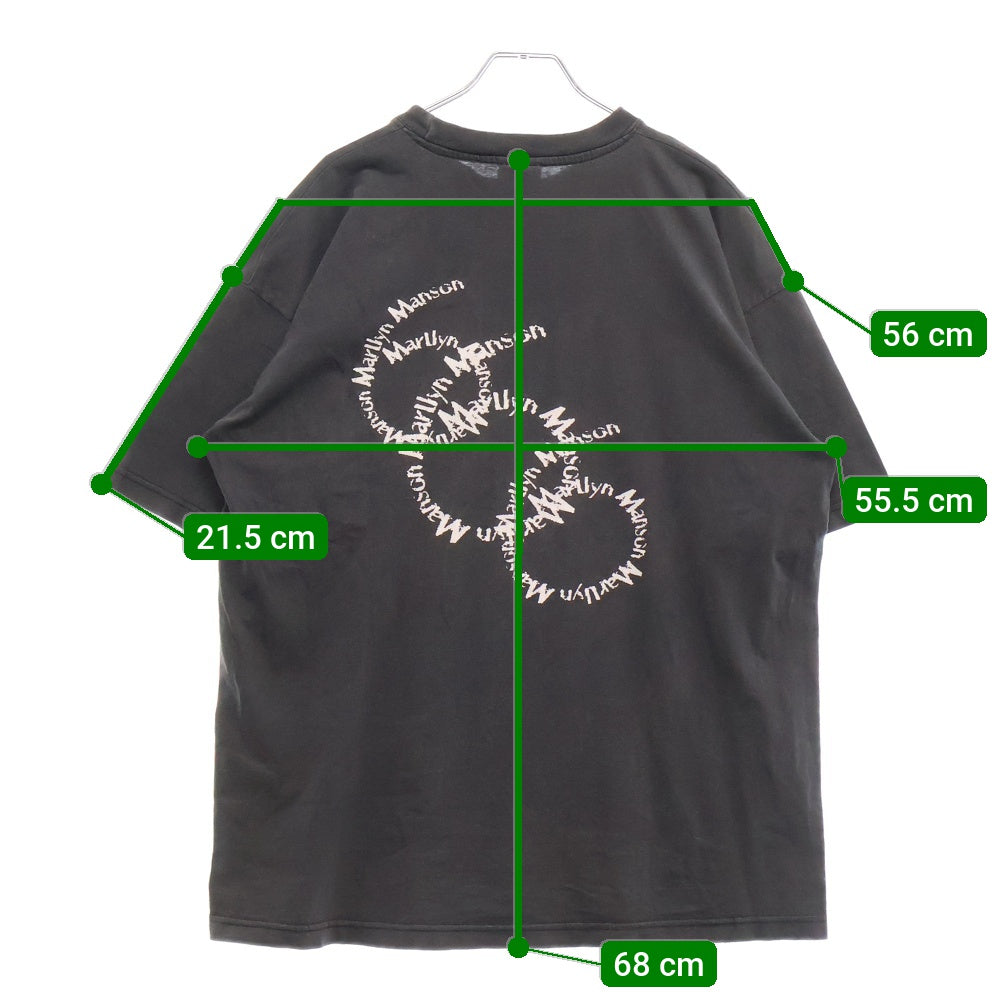 VINTAGE(ヴィンテージ) 00s MARILYN MANSON 666 THE GOLDEN AGE OF GROTESGUE マリリンマンソン Tシャツ 半袖カットソー ブラック