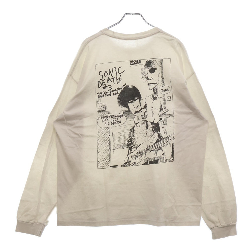 VINTAGE(ヴィンテージ) 90s SONIC YOUTH SONIC DEATH L/S TEE ソニックユース 両面プリント長袖Tシャツ 長袖カットソー ホワイト