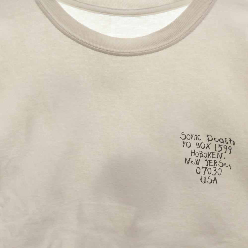 VINTAGE(ヴィンテージ) 90s SONIC YOUTH SONIC DEATH L/S TEE ソニックユース 両面プリント長袖Tシャツ 長袖カットソー ホワイト