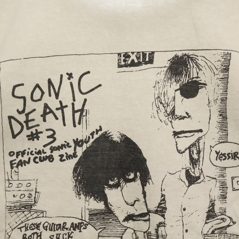 VINTAGE(ヴィンテージ) 90s SONIC YOUTH SONIC DEATH L/S TEE ソニックユース 両面プリント長袖Tシャツ 長袖カットソー ホワイト