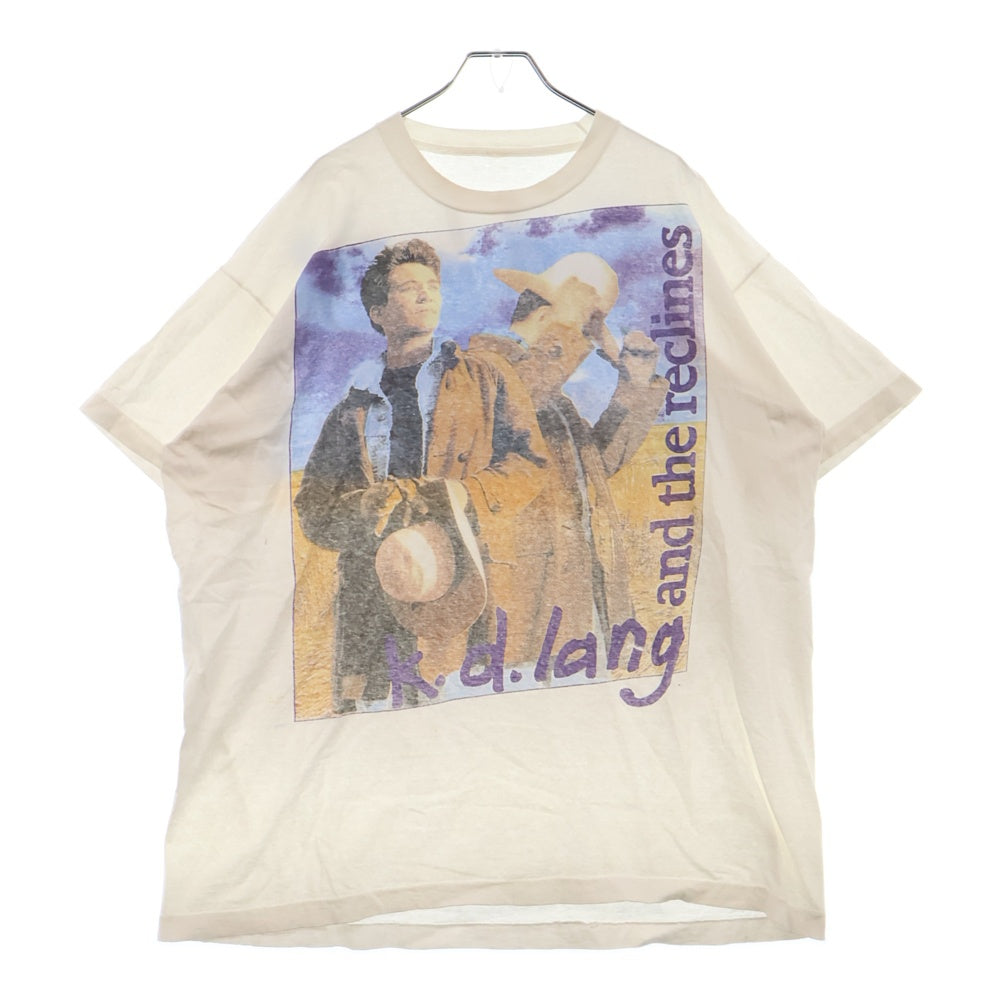 VINTAGE(ヴィンテージ) 90s K D LANG TEE ケイ・ディー・ラング 両面プリント半袖Tシャツ カットソー ホワイト