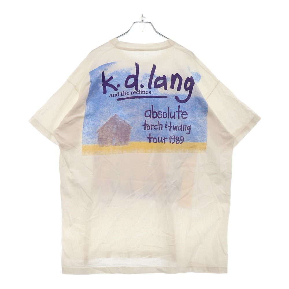 VINTAGE(ヴィンテージ) 90s K D LANG TEE ケイ・ディー・ラング 両面プリント半袖Tシャツ カットソー ホワイト