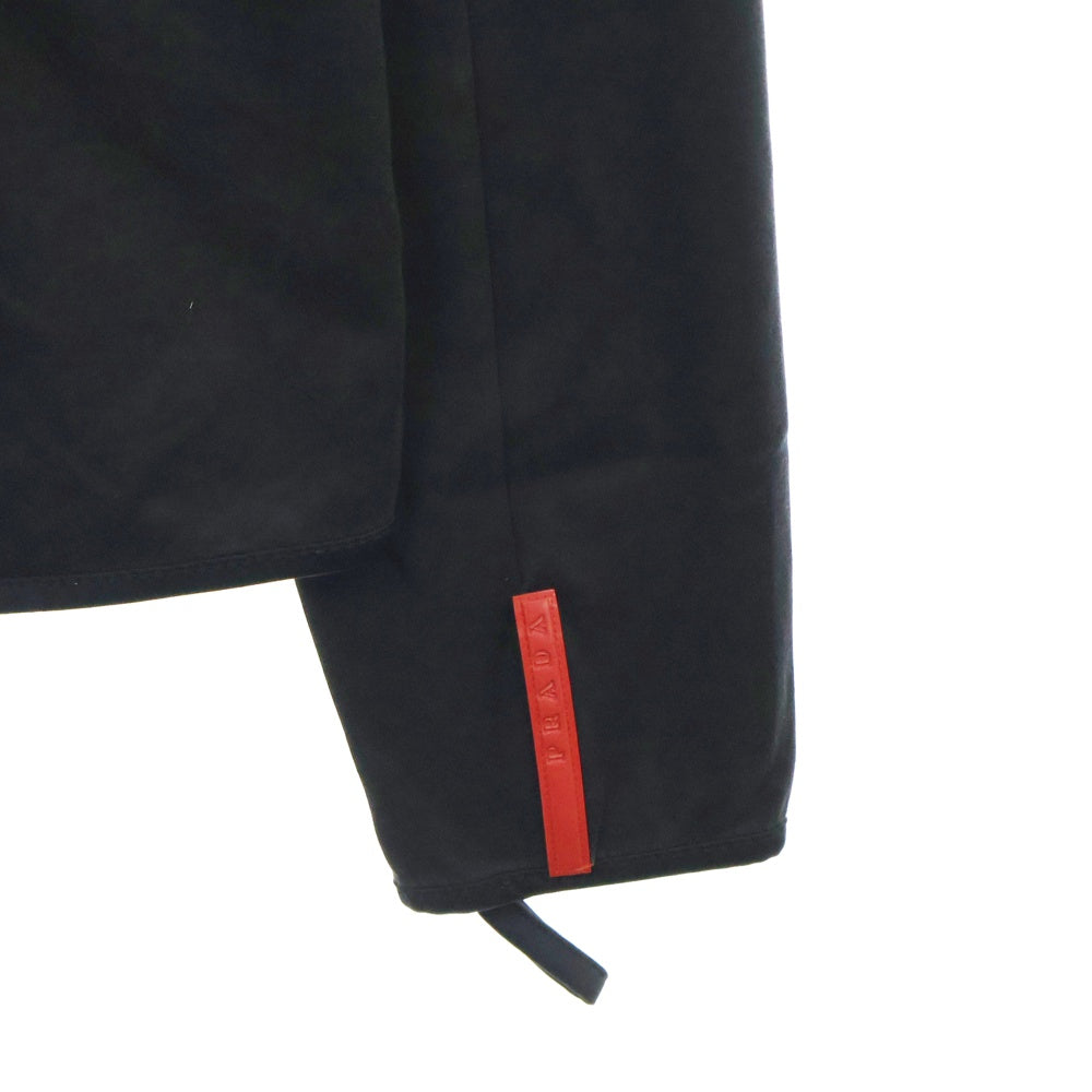 PRADA SPORT(プラダ スポーツ) HALF ZIP ハーフジップ コットン ハイネック カットソー ブラック